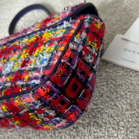 Gucci GG Marmont red/violet lily multicolor crossbody - Picture 10 of 17